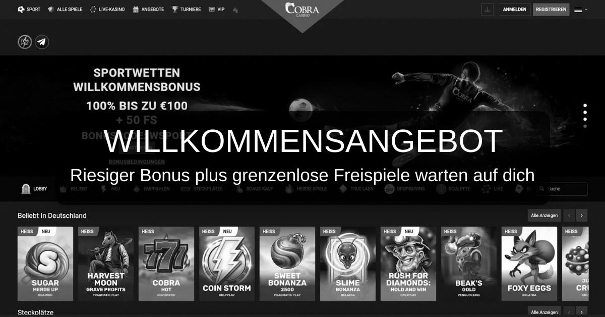 Cobra Casino - Offizielles Online Casino Deutschland